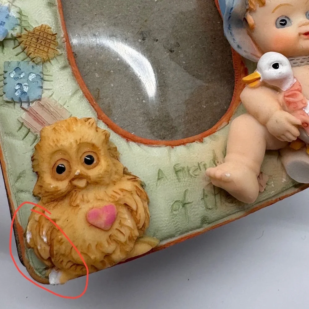 Baby Owl Duck 3D Resin Picture Frame Patchwork Cottagecore 4